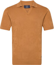Mapolo V Heritage Tops Knitwear Short Sleeve Knitted Polos Orange Matinique