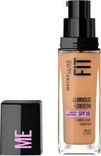 Maybelline New York Fit Me Luminous + Smooth Foundation 250 Sun Beige Foundation Sminke Maybelline*Betinget Tilbud