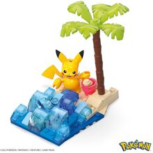 Pokémon Pikachu's Beach Splash Toys Building Sets & Blocks Building Sets Multi/patterned MEGA Pokémon