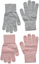 Glitter Gloves - 2-Pack Accessories Gloves & Mittens Gloves Rosa Melton*Betinget Tilbud
