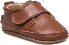 Luxury Leather Slippers Slippers Hjemmesko Brown Melton