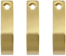 Hook, Thapsus, Brushed Brass Finish Home Storage Hooks & Knobs Hooks Gold Meraki