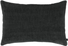 Chenille Cushion, Incl. Filling Home Textiles Cushions & Blankets Cushions Black Mette Ditmer