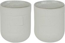 Sand Grain Mug, 30 Cl., 2-Pack Home Tableware Cups & Mugs Coffee Cups White Mette Ditmer