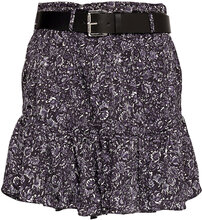 Hippie Flwr Mini Skirt Kort Kjol Blue Michael Kors