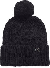H Ycomb Cable Cuff Hat With Self Pom Accessories Headwear Beanies Svart Michael Kors Accessories*Betinget Tilbud