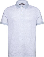 Printed Pattern Polo Tops Polos Short-sleeved Blue Michael Kors