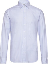 Oxford Stripe Washed Slim Shirt Skjorte Business Blå Michael Kors*Betinget Tilbud