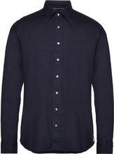 Washed Cotton Wool Slim Shirt Tops Shirts Casual Navy Michael Kors