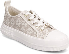 Evy Lace Up Low-top Sneakers Cream Michael Kors