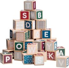 Bokstavsklossar, Senses 36 St Toys Building Sets & Blocks Building Blocks Multi/patterned Micki Leksaker
