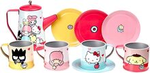 Hello Kitty Kids Tea Set, Tin Toys Toy Kitchen & Accessories Coffee & Tea Sets Multi/patterned Hello Kitty
