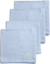 Napkins 4-Pack Daisy Home Textiles Kitchen Textiles Napkins Cloth Napkins Blue Midnatt