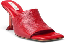 Miri Red Mule Sandals Designers Heels Heeled Sandals Red MIISTA