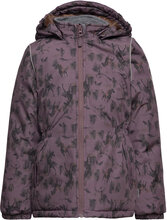 Winter Jacket Aop Outerwear Jackets & Coats Winter Jackets Purple Mikk-line