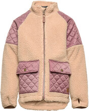 Teddy Jacket Recycled Outerwear Fleece Outerwear Fleece Jackets Beige Mikk-line*Betinget Tilbud