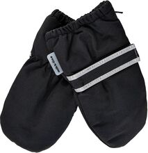 Nylon Baby Mittens W. Zip Accessories Gloves & Mittens Baby Gloves Black Mikk-line