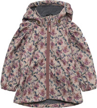 Softshell Jacket Recycled Aop Outerwear Shell Clothing Shell Jacket Multi/patterned Mikk-line