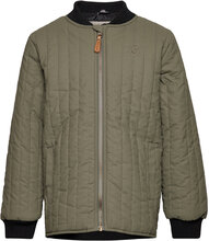 Duvet Boys Jacket Outerwear Softshells Softshell Jackets Khaki Green Mikk-line