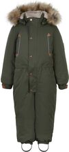 Twill Nylon Junior Suit Outerwear Coveralls Snow/ski Coveralls & Sets Grønn Mikk-line*Betinget Tilbud