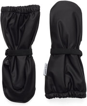 Pu Rain Mittens W. Fleece Recycled Accessories Gloves & Mittens Rain Gloves Black Mikk-line