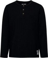 Basic Grandpa Tops T-shirts Long-sleeved T-shirts Black Mini Rodini
