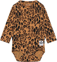 Basic Leopard Ls Body Bodies Long-sleeved Multi/patterned Mini Rodini