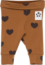 Basic Hearts Nb Leggings Tencel™ Bottoms Trousers Brown Mini Rodini