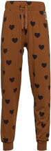 Basic Hearts Jersey Trousers Tencel™ Joggebukser Pysjbukser Brun Mini Rodini*Betinget Tilbud