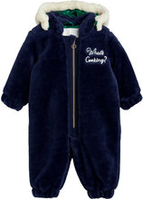 What's Cooking Faux Fur Baby Overall Outerwear Coveralls Snow-ski Coveralls & Sets Navy Mini Rodini