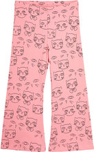 Cathlethes Aop Flared Trousers Bottoms Trousers Pink Mini Rodini