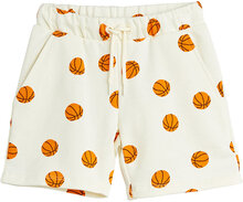 Basketball Aop Sweatshorts Bottoms Shorts Cream Mini Rodini