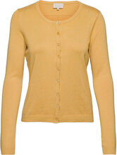 New Laura Cardigan Strikkegenser Cardigan Gul Minus*Betinget Tilbud