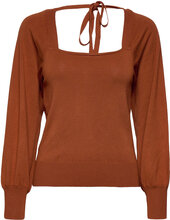 Amberly Knit Pullover Tops Knitwear Jumpers Brown Minus