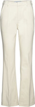 Msdexa Mid Waisted Flared Pant Bottoms Trousers Flared Cream Minus