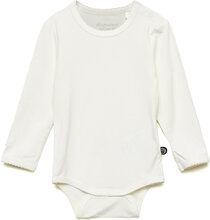 Body Ls - Bamboo Bodies Long-sleeved White Minymo