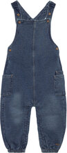Overall Sweat Denim Bottoms Dungarees Blue Minymo