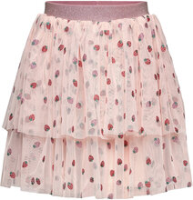 Skirt W. Glitter Aop Dresses & Skirts Skirts Tulle Skirts Pink Minymo