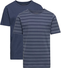 Basic 32 -T-Shirt Ss T-shirts Short-sleeved Blå Minymo*Betinget Tilbud