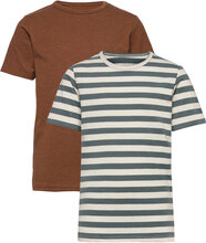 Basic 32 -T-Shirt Ss Tops T-shirts Short-sleeved Brown Minymo