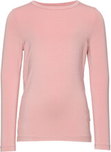 Blouse Ls - Bamboo Tops T-shirts Long-sleeved T-shirts Pink Minymo