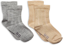 Ankle Sock W. Lurex Sockor Strumpor Grey Minymo