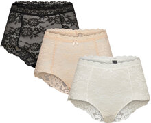Lace Maxi 3-Pack Lingerie Panties High Waisted Panties Multi/mønstret Missya*Betinget Tilbud