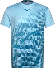 Charge Shadow Graphic Tee Tops T-shirts Short-sleeved Blue Mizuno