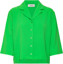 Aaliyahmd Shirt Langermet Skjorte Grønn Modström*Betinget Tilbud