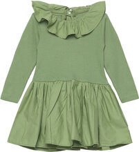 Crystala Dresses & Skirts Dresses Casual Dresses Long-sleeved Casual Dresses Grønn Molo*Betinget Tilbud