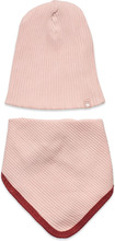 Neci Hat And Bib Set Gift Sets Pink Molo