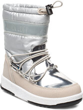 Mb Moon Boot W.e. Jr Girl Soft Wp Vinterstøvler Pull On Silver Moon Boot