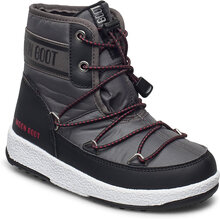 Mb Jr Boy Mid Wp 2 Vinterstøvler Med Snøre Grey Moon Boot