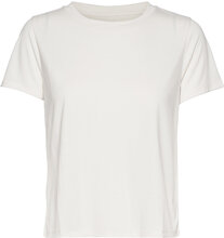 Basic Tee T-shirts & Tops Short-sleeved Creme Moonchild Yoga Wear*Betinget Tilbud